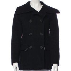 Mackage Women's Black Double-Breasted Peacoat